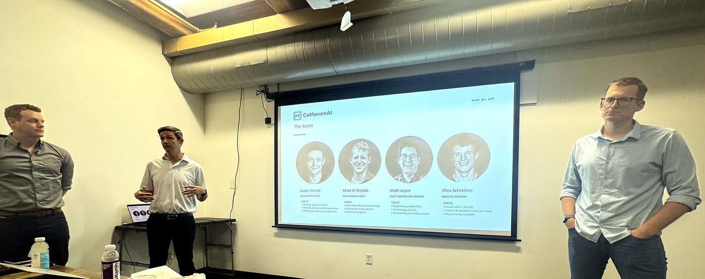 CoMavenAI presenting to a client